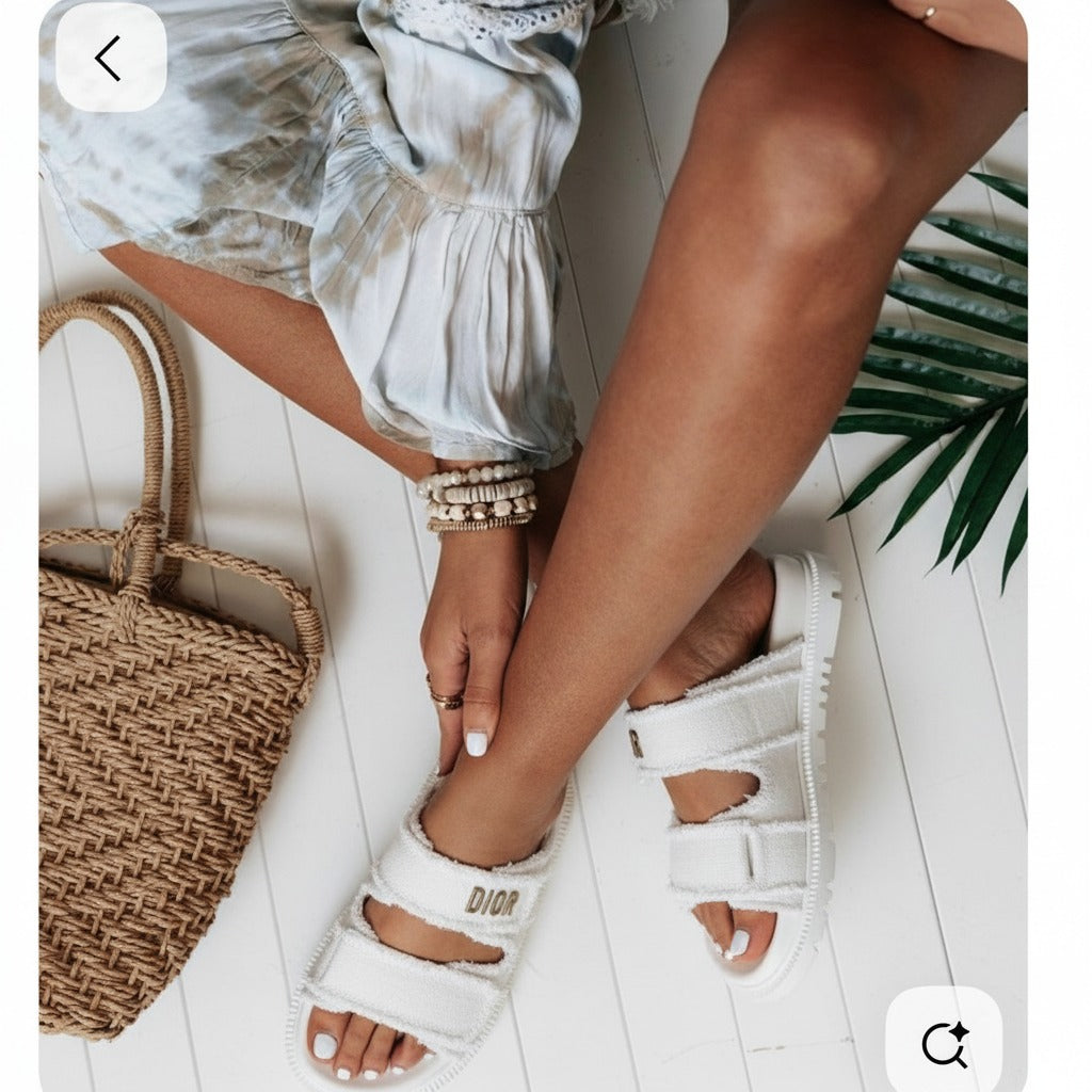 SANDALIAS EXCLUSIVA DI0R HUESO